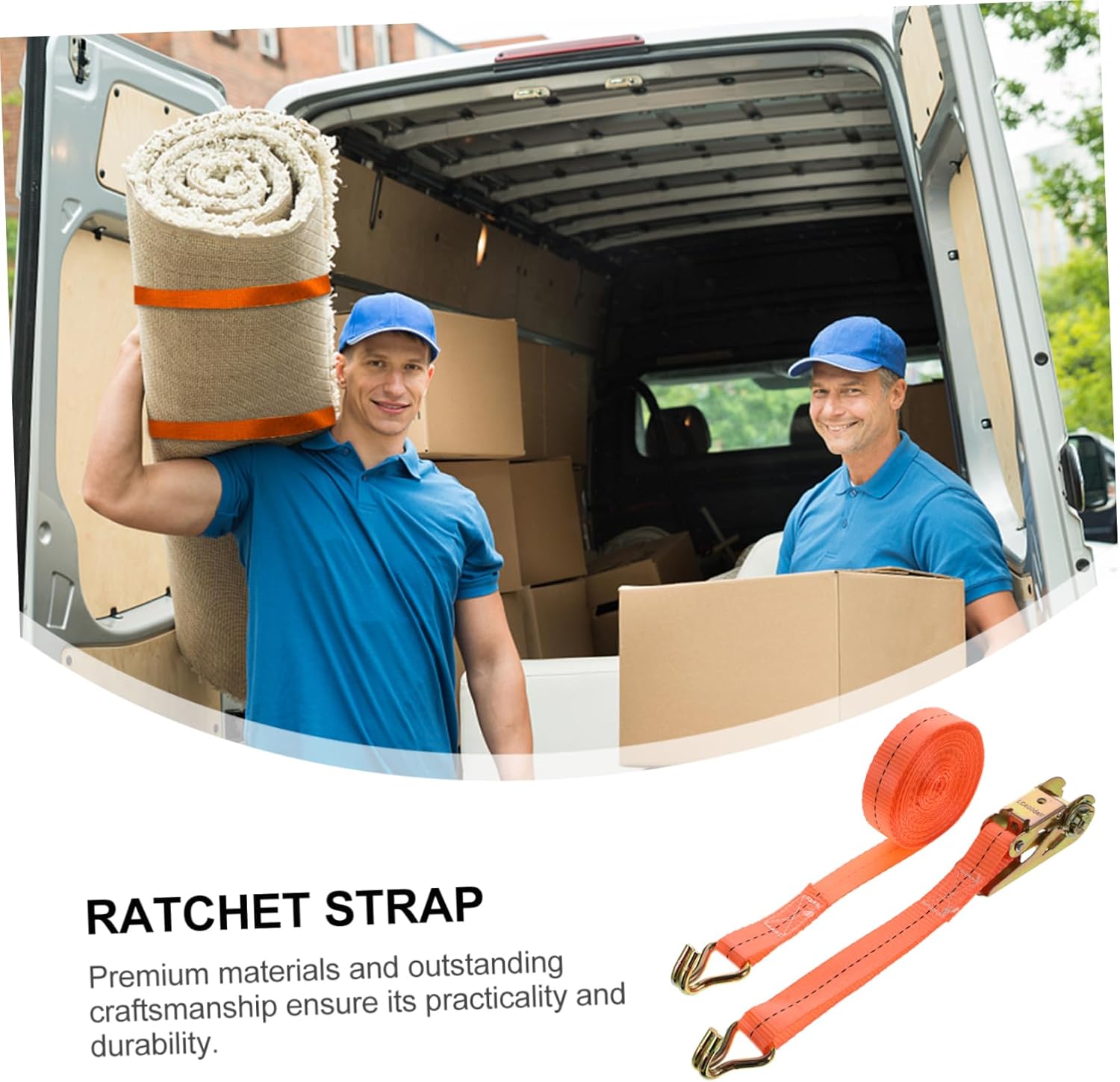 Veemoon 4pcs Ratchet Tie Down Straps Heavy Duty Cargo Tie Down Tensioner Belts Steel Hooks