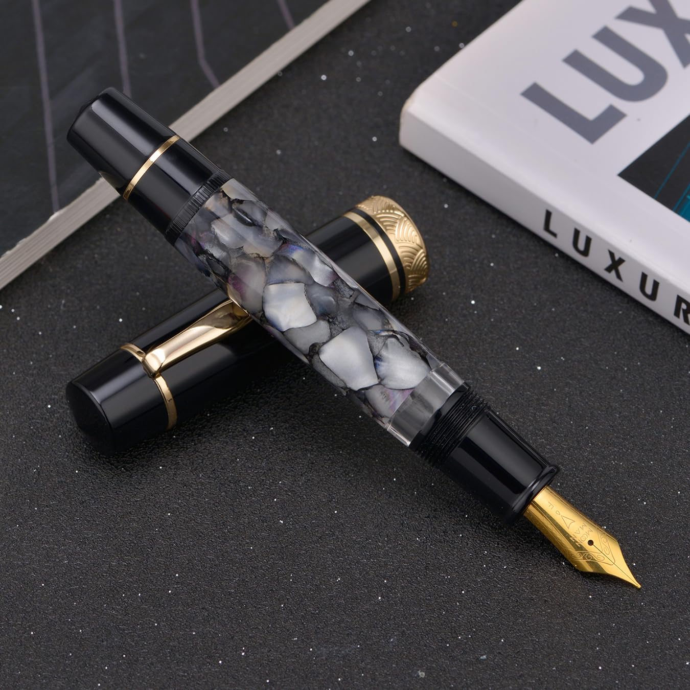 Amazon | erofa Majohn P139 万年筆 極細ペン先 真鍮 ピストンシステム