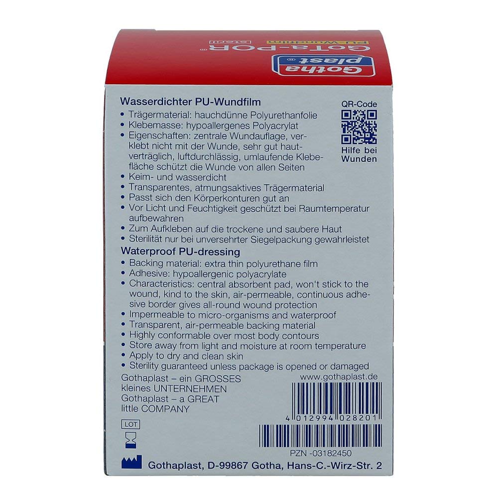 Gota-por Pu Wundfilm 7,2x5 cm steril Pflaster 50 stk