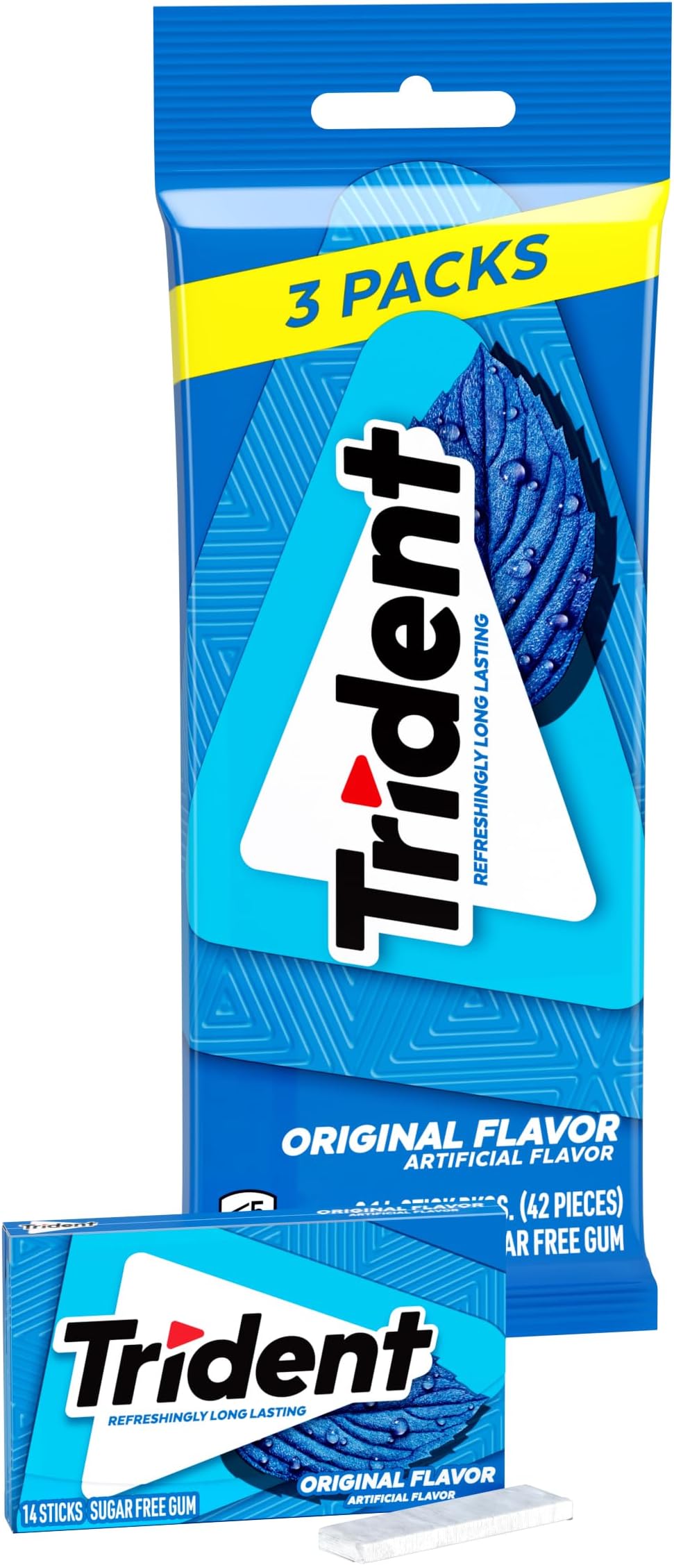 Original Flavor Sugar-Free Chewing Gum, 3 Packs of 14 Pieces (42 Total Pieces)