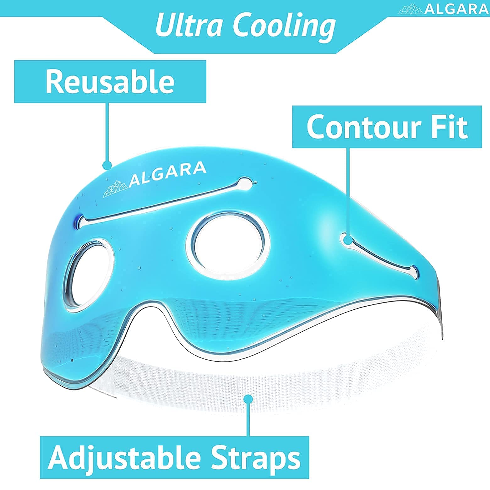 Buy ALGARA Gel Cooling Eye Mask Pack of 2 Reusable Cold Masks for