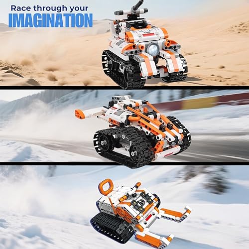 Miniatura 4 de STEM - Kit de robótica para niños de 8 a 12 años de 8 a 14 años, robot de codificación de control remoto 5 en 1aplicación, juguetes de construcción