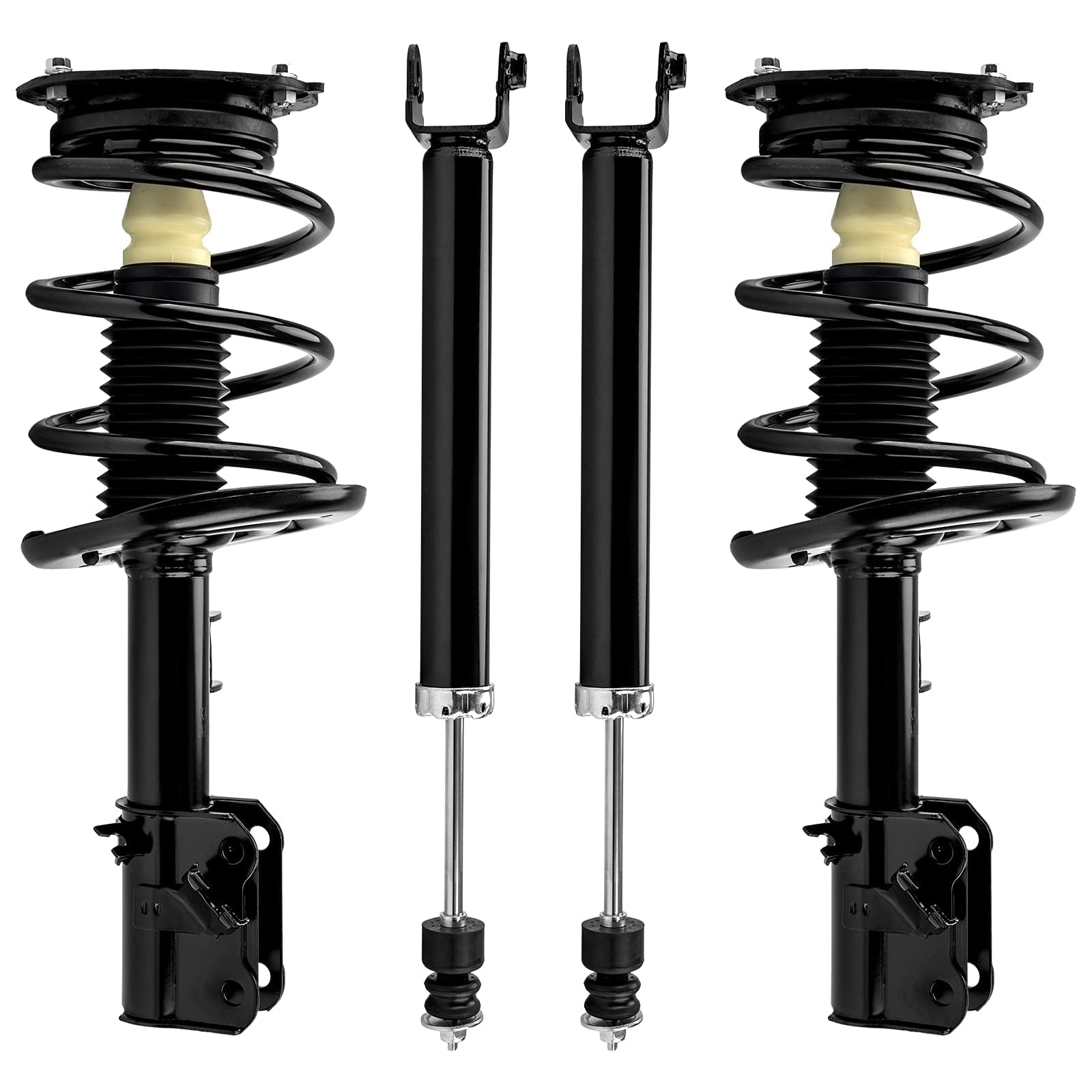 KAX Front Rear Strut Shock Fit for Altima 2007 2008 2009 2010 2011 2012 Base/S SE/SR, 2013 Altima S Complete Shock Strut Assembly 172392 172393 5637 Quick Suspension Strut Coil Spring Set of 4 SAA193