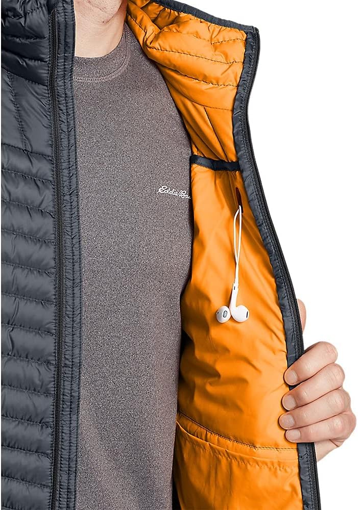 Eddie Bauer Men's MicroTherm 2.0 Down Hooded Jacket Regular Small Black