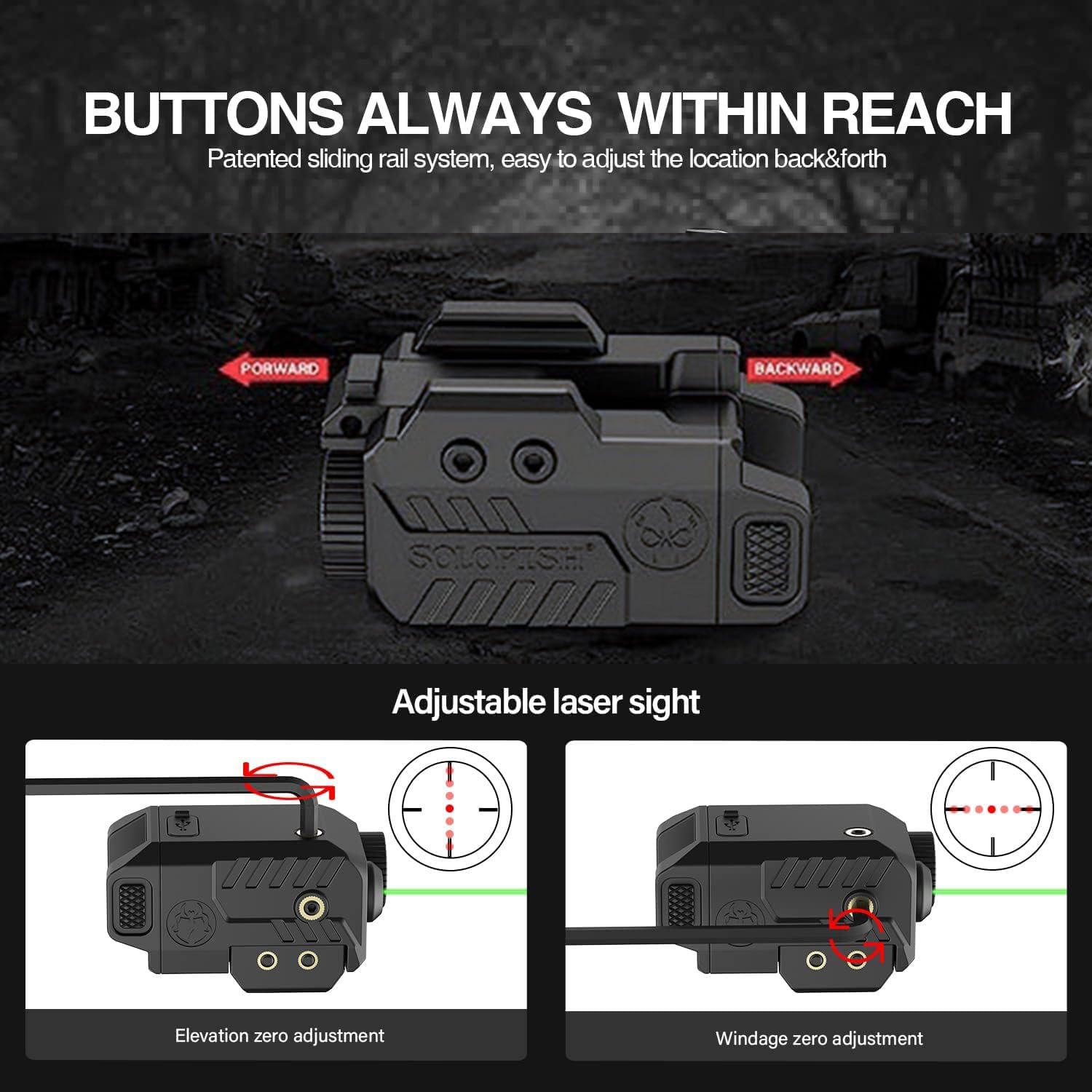 SOLOFISH 800lm Flashlight, Bundle with 450lm Flashlight