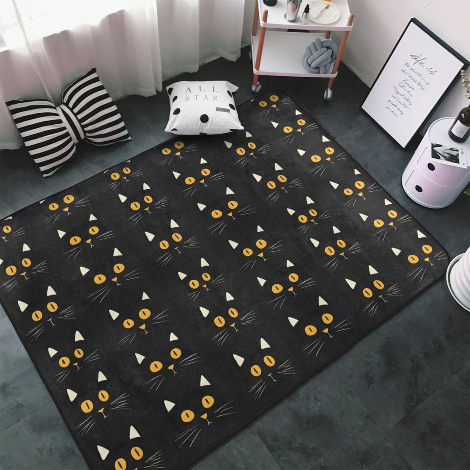 Tapis de salon motif chats mignons pour réchauffer l'ambiance de la chambre