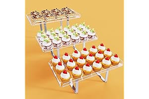 3 Pieces Cupcake Stand Holder - Clear Display Stand