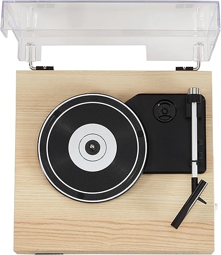 Miniatura 5 de Crosley CR6042A-NA Scout - Tocadiscos Bluetooth de 3 velocidades con altavoces integrados, natural