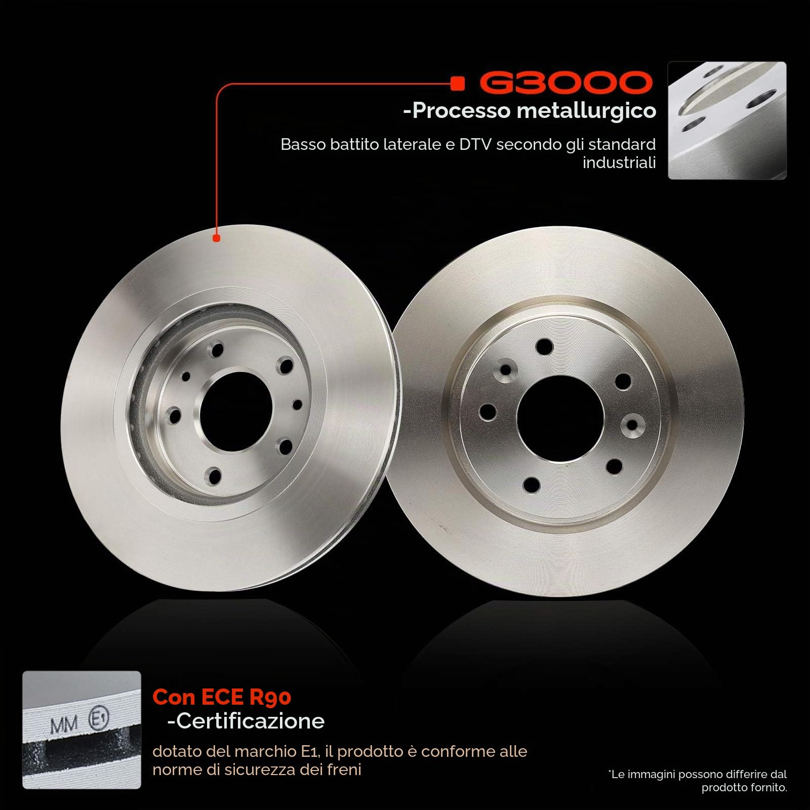Frankberg Set di dischi freno incl. 2x Dischi Freno Anteriore Ventilato Diametro296mm Compatibile con Qashqai II SUV J11 J11 KadSìr HA HL Replace# 402064EA0A, 402064BA0A