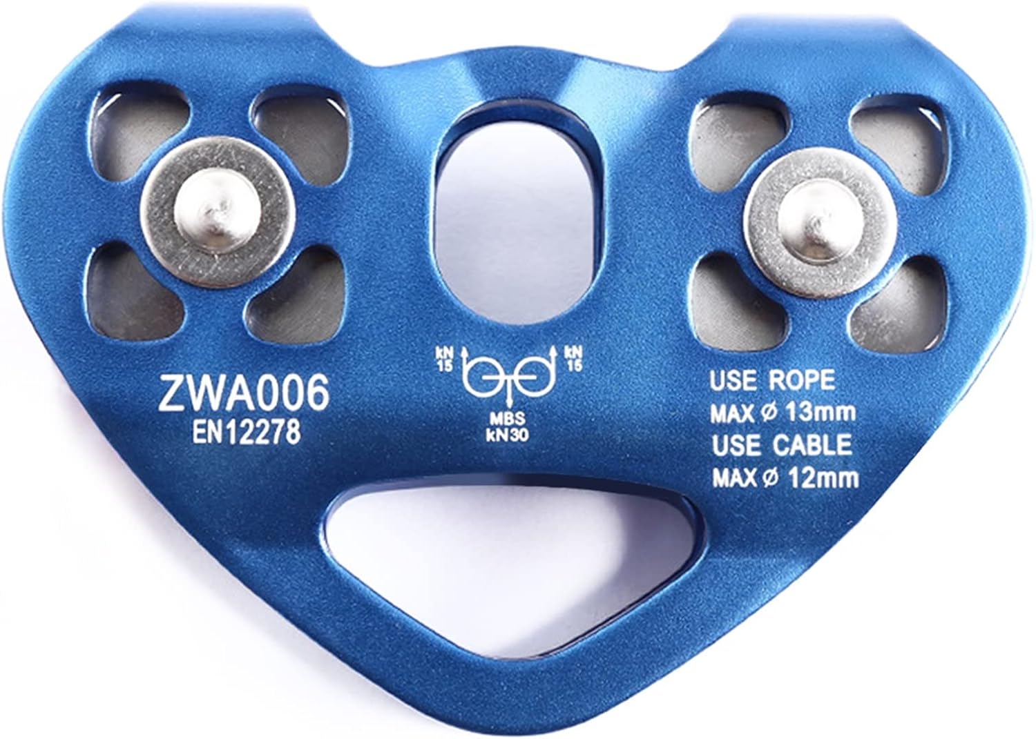 INLIMA Pulley Rock Climbing Zip Line Pulley High-Strength Hiking Supply Caving Alloy Wear-Resistant Hanging Device Exploring Aloft Work (Color : Blue)