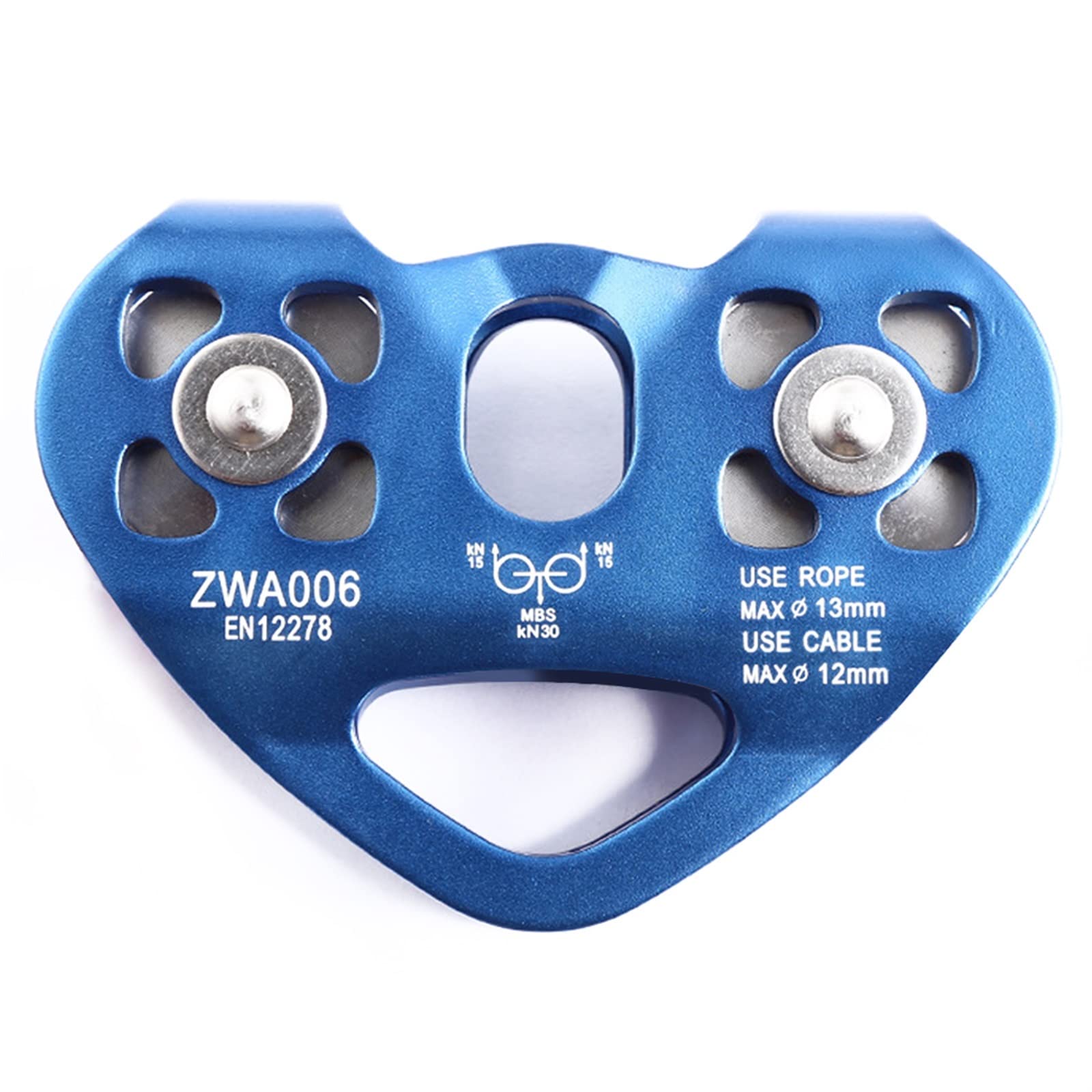 HOBTEC Pulley Rock Climbing Zip Line Pulley High-Strength Hiking Supply Caving Alloy Wear-Resistant Hanging Device Exploring Aloft Work (Color : Hortel�)