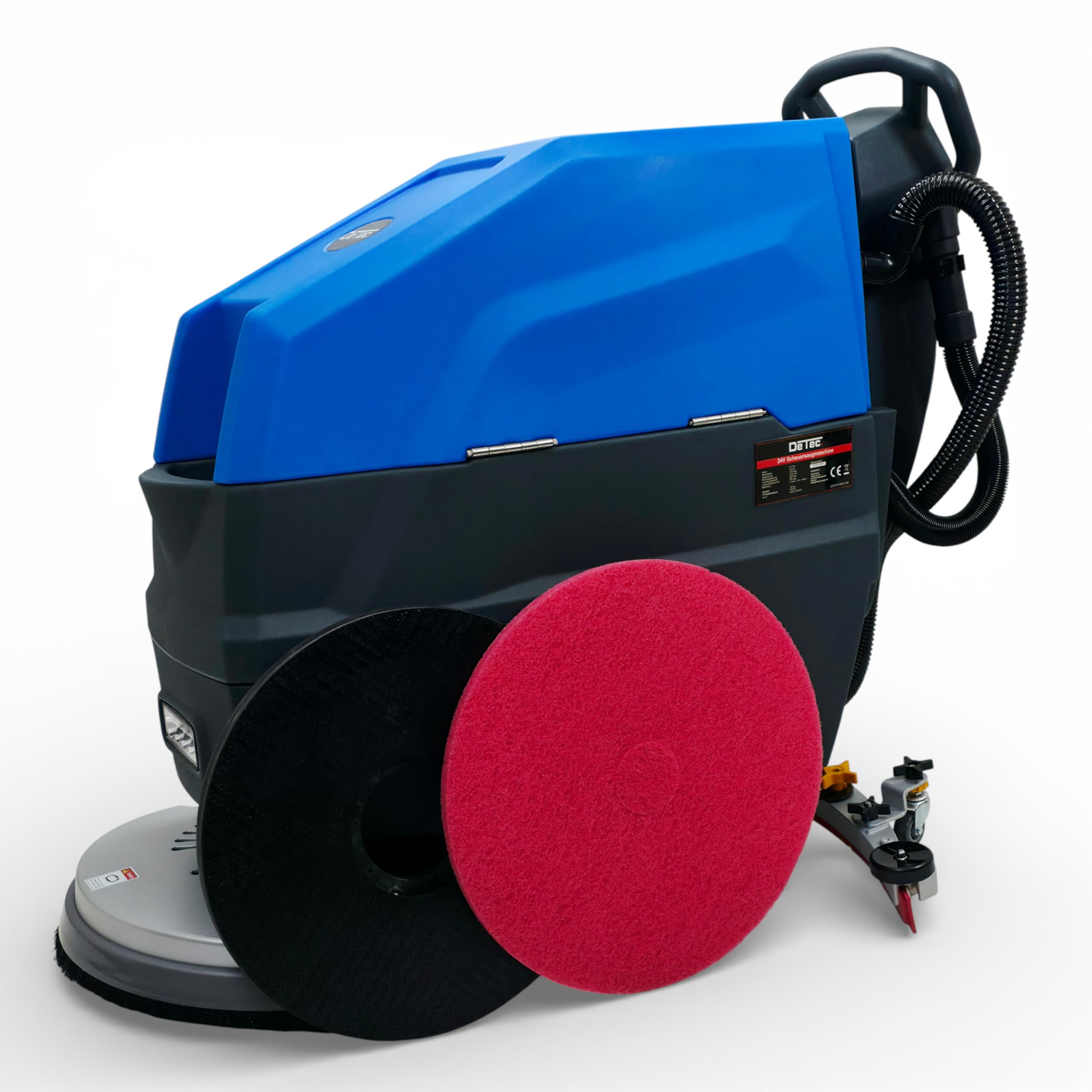 DeTec. DT-FS1 - Máquina de limpieza de suelos con batería de iones de litio de 24 V, ancho de trabajo de 53 cm, limpieza de suelos comerciales, 134 kg, 55 l, depósito de agua fresca