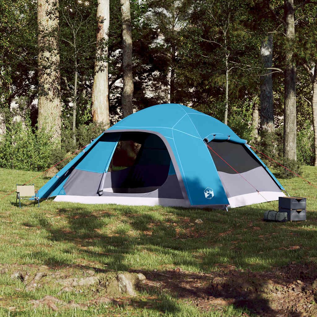 Genérico Tienda de campaña Familiar iglú 6 Personas Impermeable Azul,Deportes,Actividades al Aire Libre,Camping y Senderismo,Tiendas de campaña-94724