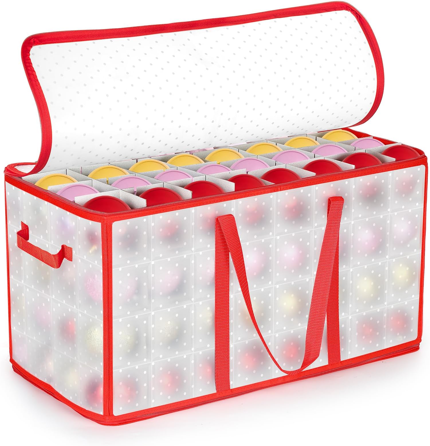 RICKMASK Weihnachtskugeln Aufbewahrungsbox - 64 Fächer, Zusammenklappbar