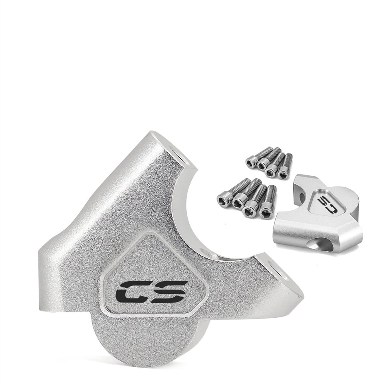 NIKKHO Manubrio Riser Moto 32MM Per BMW R 1200 GS LC R1200GS Adventure ADV R1250GS S1000XR, Alluminio Anodizzato Silver-GS