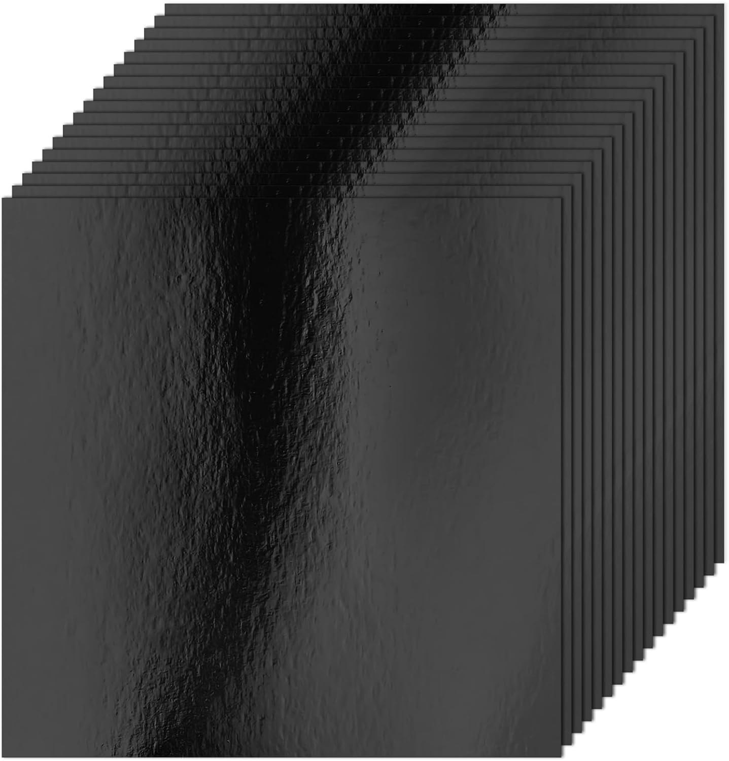 Tenceur 50 Sheets Black Cardstock Shimmer Metallic Paper 12