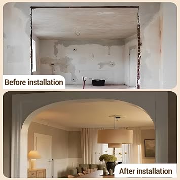Interior Paintable Arch Half Circle Kit,2 Pcs Rounded Doorway Arch Kit,Full Half Circle Top Round Archs Kits,Elegant And Modern,For Living Rooms And Bedrooms