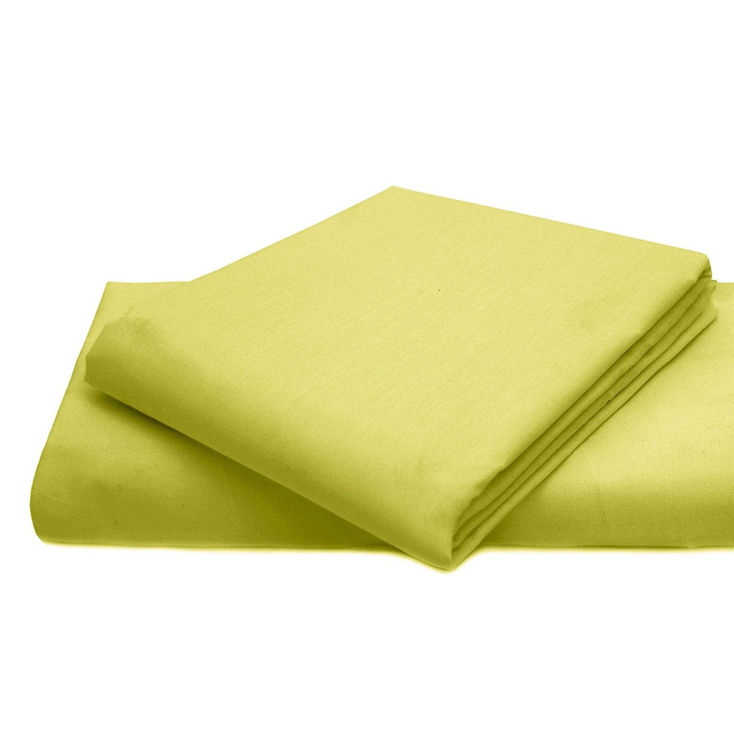 Queens Land Home Lemon Easycare & Long Lasting Pollycotton Flat Sheets. (, Single)