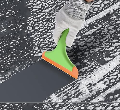 Miniatura 9 de Limpiaparabrisas de silicona suave y flexible de mango largo para puerta de cristal, ventana, parabrisas, espejo, baño (7.5 pulgadas)