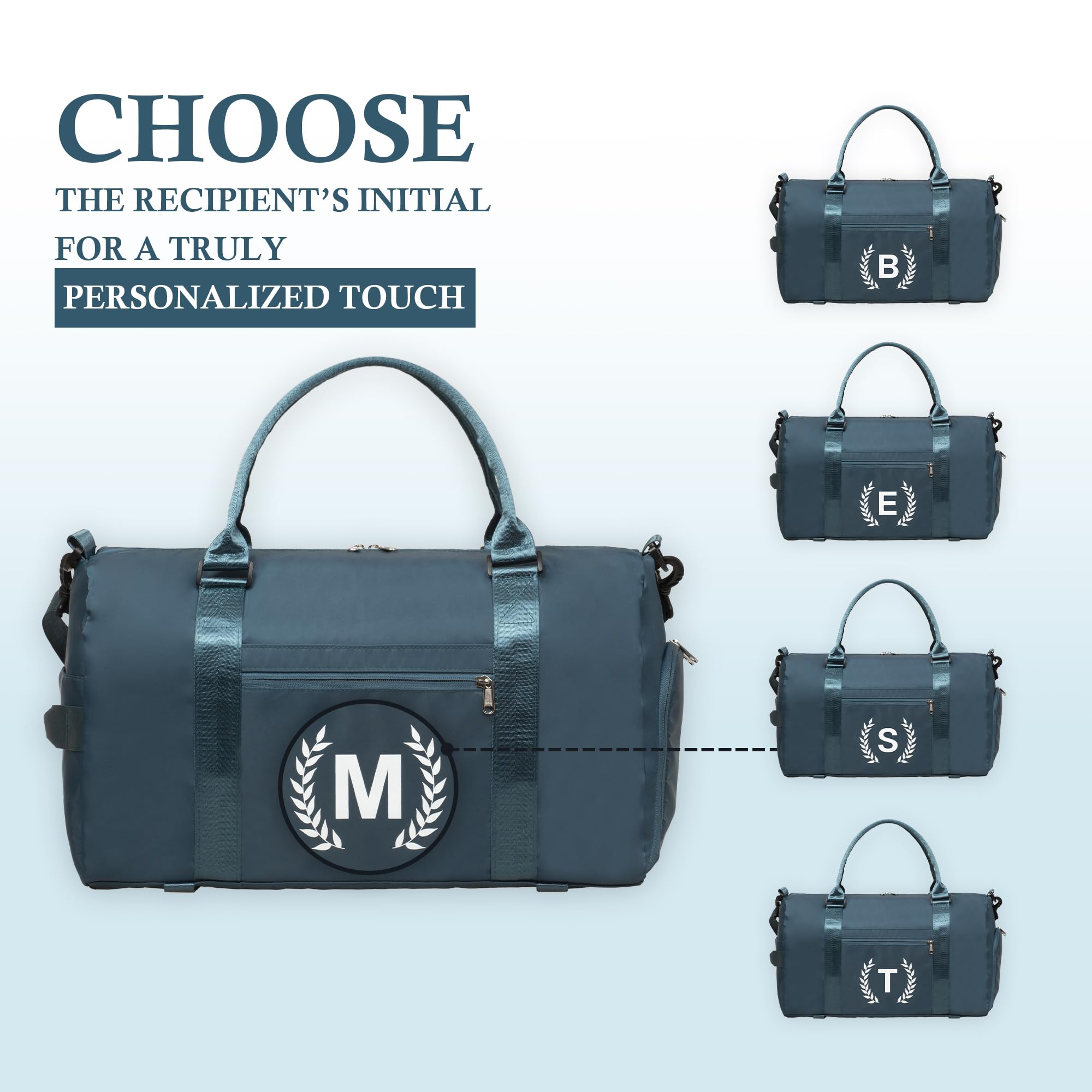 Bolsa de gimnasio para mujer, bolsa de lona personalizada con compartimento para zapatos, bolsa deportiva para yoga y baile, con bolsillo húmedo y correa para alfombrilla., azul, (Peacockblue), C