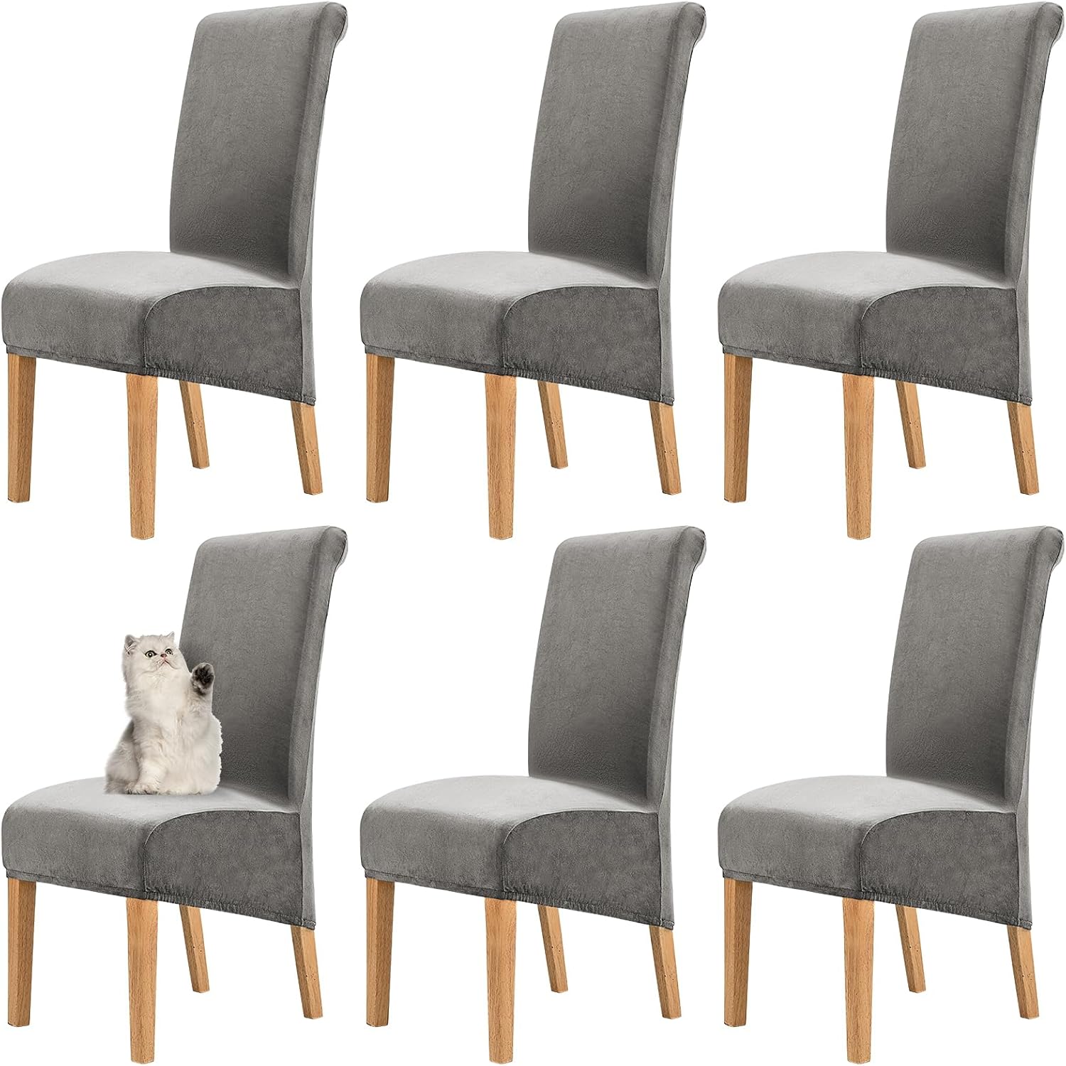 Velvet Dining Chair Covers,Stretch Dining Chair Slipcovers,Chair Covers