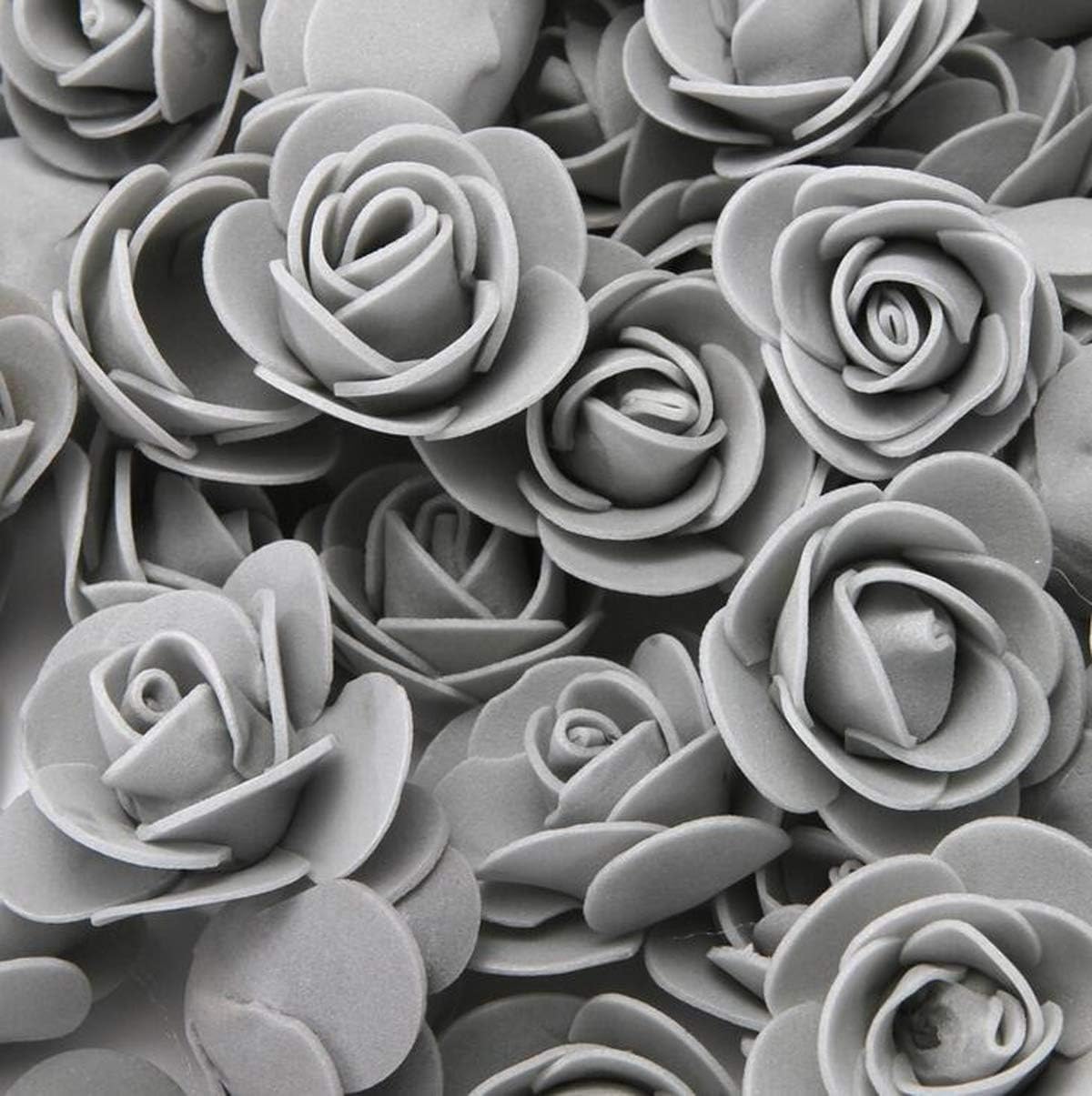 500 Pcs Mini PE Foam Fake Rose Flower Heads Artificial Rose Flowers Handmade DIY Wedding Bride Bouquet Home Decoration(Ivory)