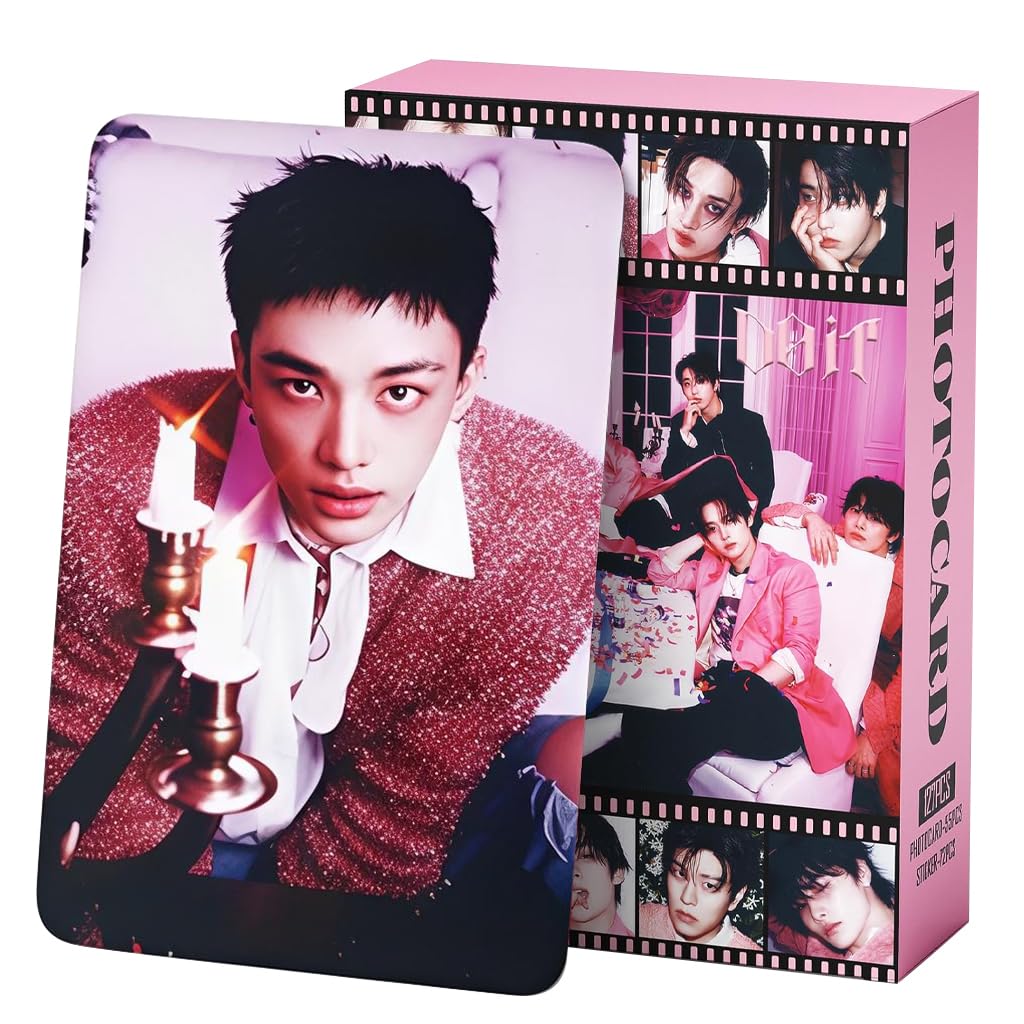 Fancyku® K-pop Star Photo Cards Kit 55Pcs Stray Kids Collection Set with 72 Stickers for Fans, Glossy Durable Prints and Creative DIY Gift Idea for Scrapbooks Journals Decor Storage Display (DO IT)-image-22