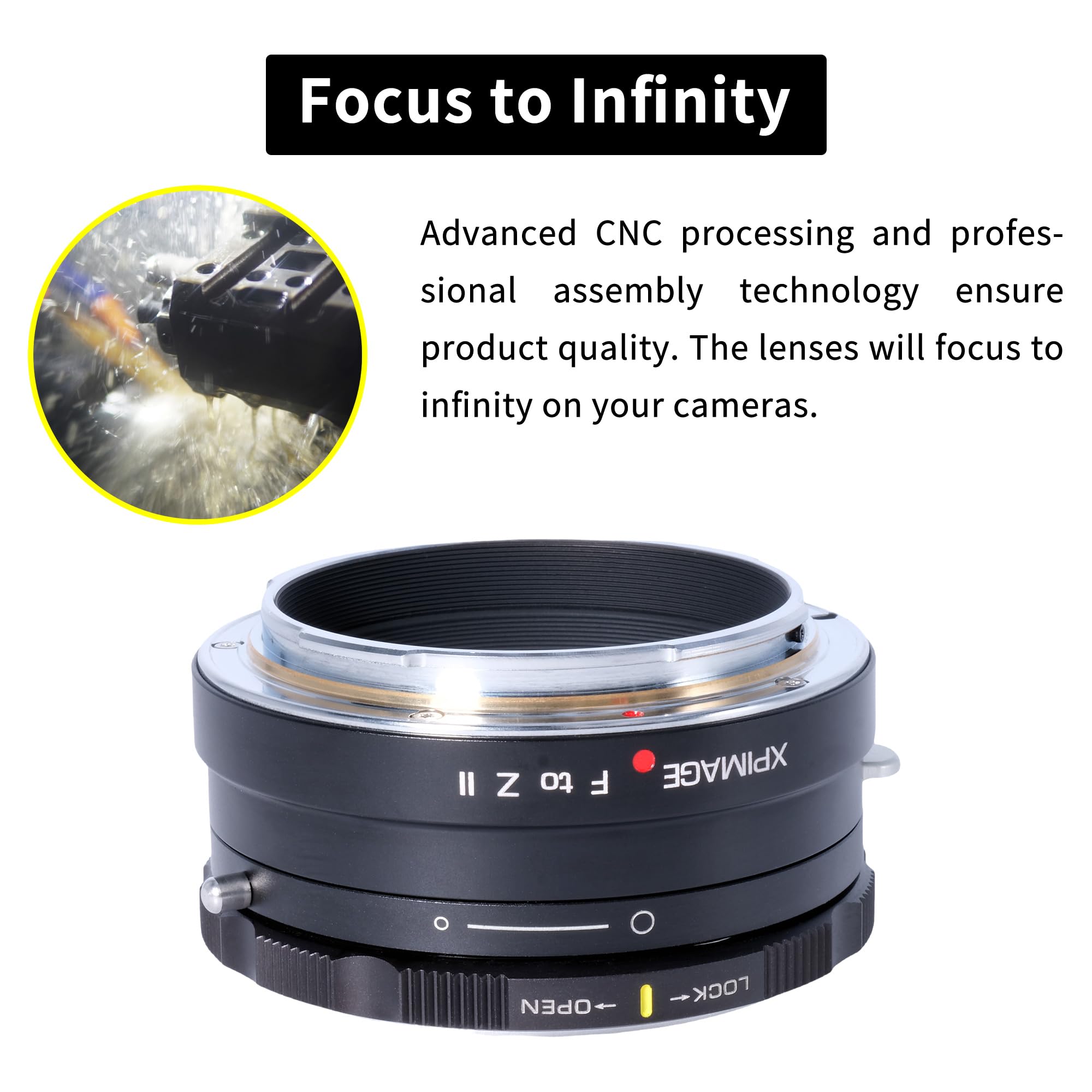 Bague d'adaptation pour Monture d'objectif Compatible avec Les objectifs Nikon F et Les appareils Photo Nikon Z
