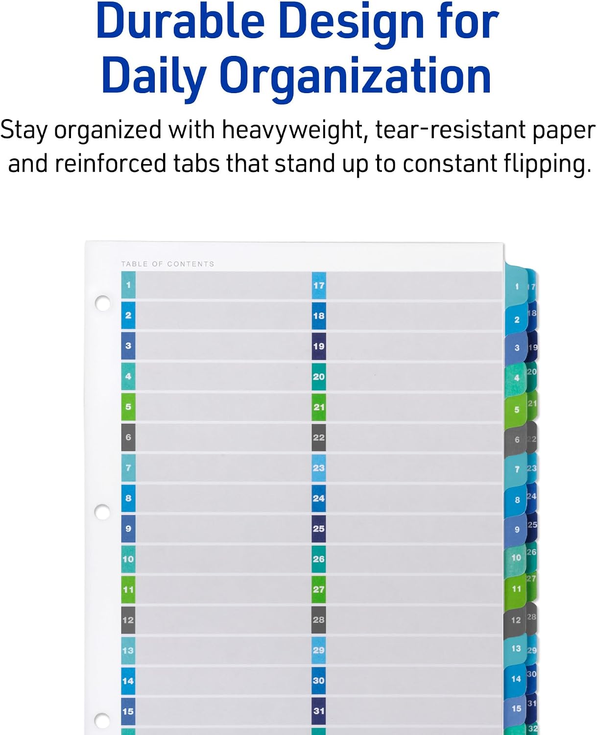 Avery Double Column Table of Contents Dividers, 32-Tab, 1 Set image 5
