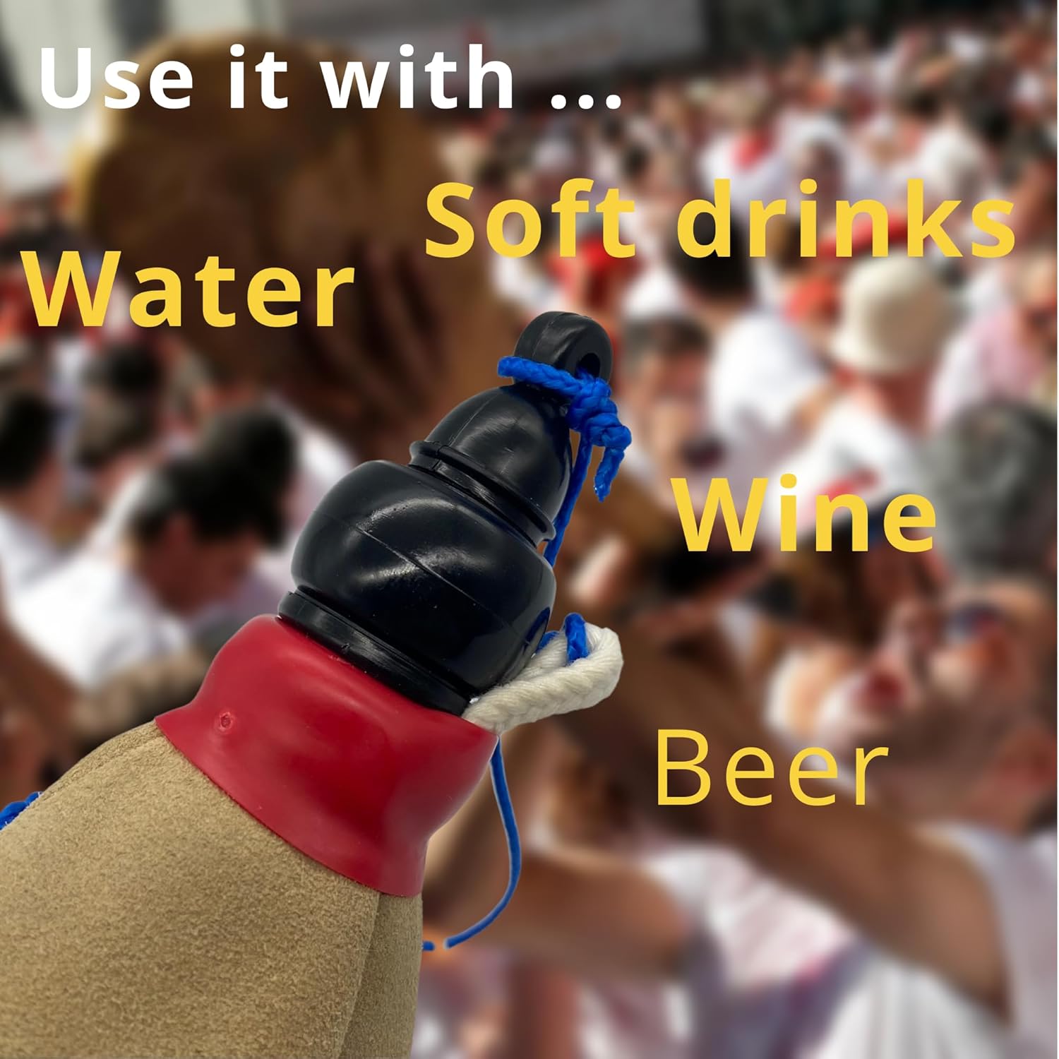 Spanish Cow Suede Leather Bota Bag – Handmade Wineskin Flask for Wine, Water, or Spirits – Traditional Cowhide Wineskin in 1L / 1.5L / 2L – Made in Spain (2.0 L (0.53 Gal))