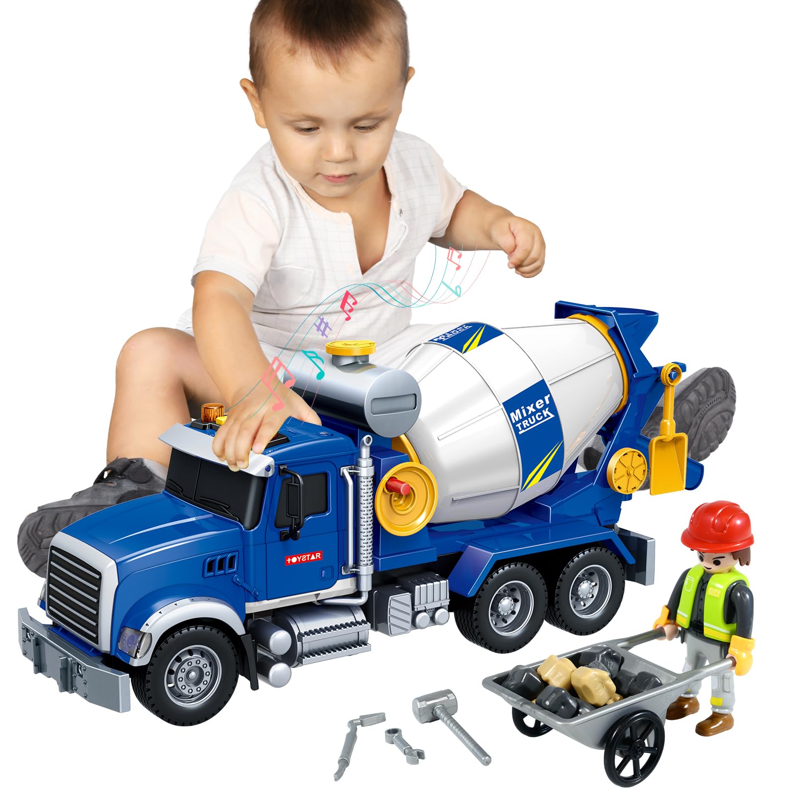 lonfypeng Kids Truck Toys for 3 4 5 11 Years Old Boys, Vehicle with Lights and Sounds