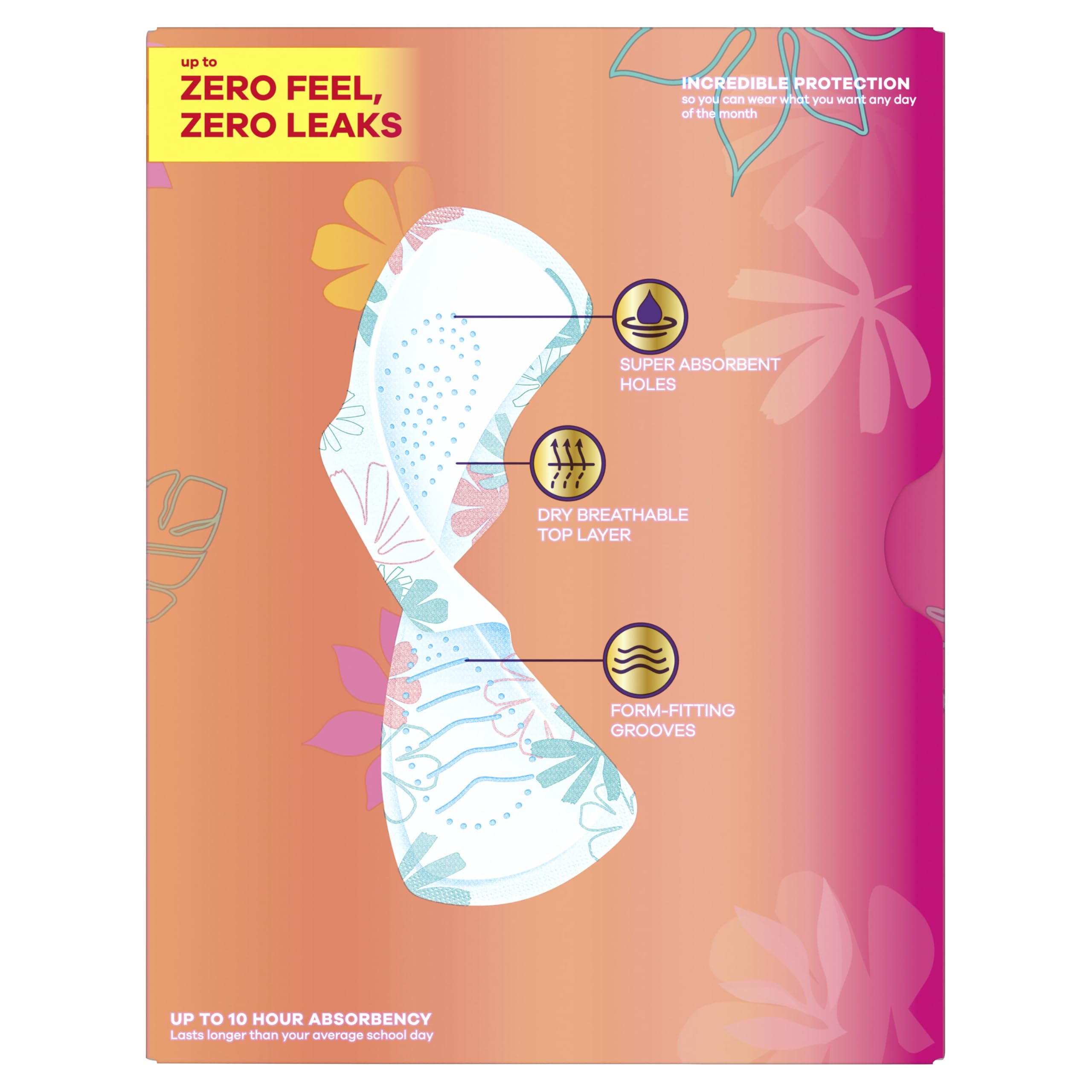 Always Radiant Teen Pads, Größe 1, regulär, mit Flügeln, geruchlos, 42 Stück