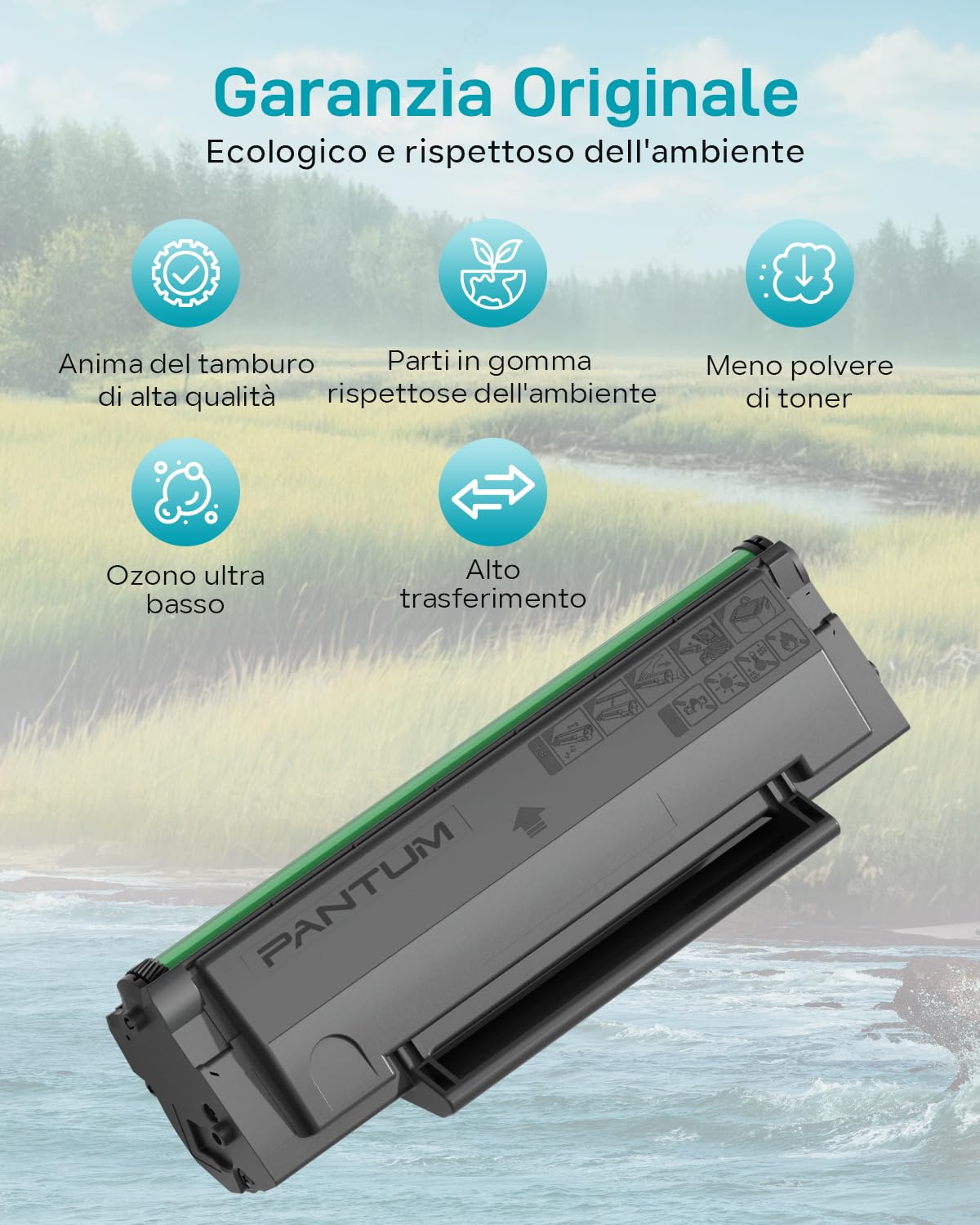 PANTUM TL-A2319H Originale Cartuccia Toner Nero di Ricambio, Capacità fino a 1.600 Pagine, per Stampanti Laser BP2309W BM2309W BM2309AW BP2300W BM2300W BM2300AW (Nero, 1-Pack)