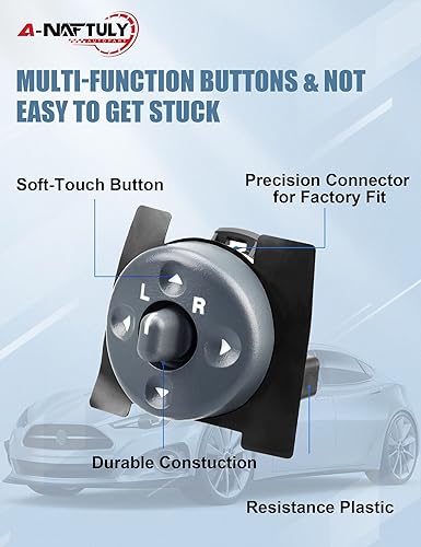 Miniatura 6 de Interruptor de espejo eléctrico para Chevy GMC K1500 K2500 K3500 C1500 C1500 C2500 C3500 Truck Suburban Tahoe Blazer S10 Pickup Yukon Isuzu