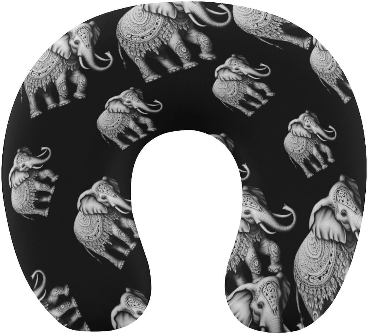 Elephant U Shaped Neck Pillow Portable Travel Airplane Headrest Pillow Lightweight Support Pillow Cushion