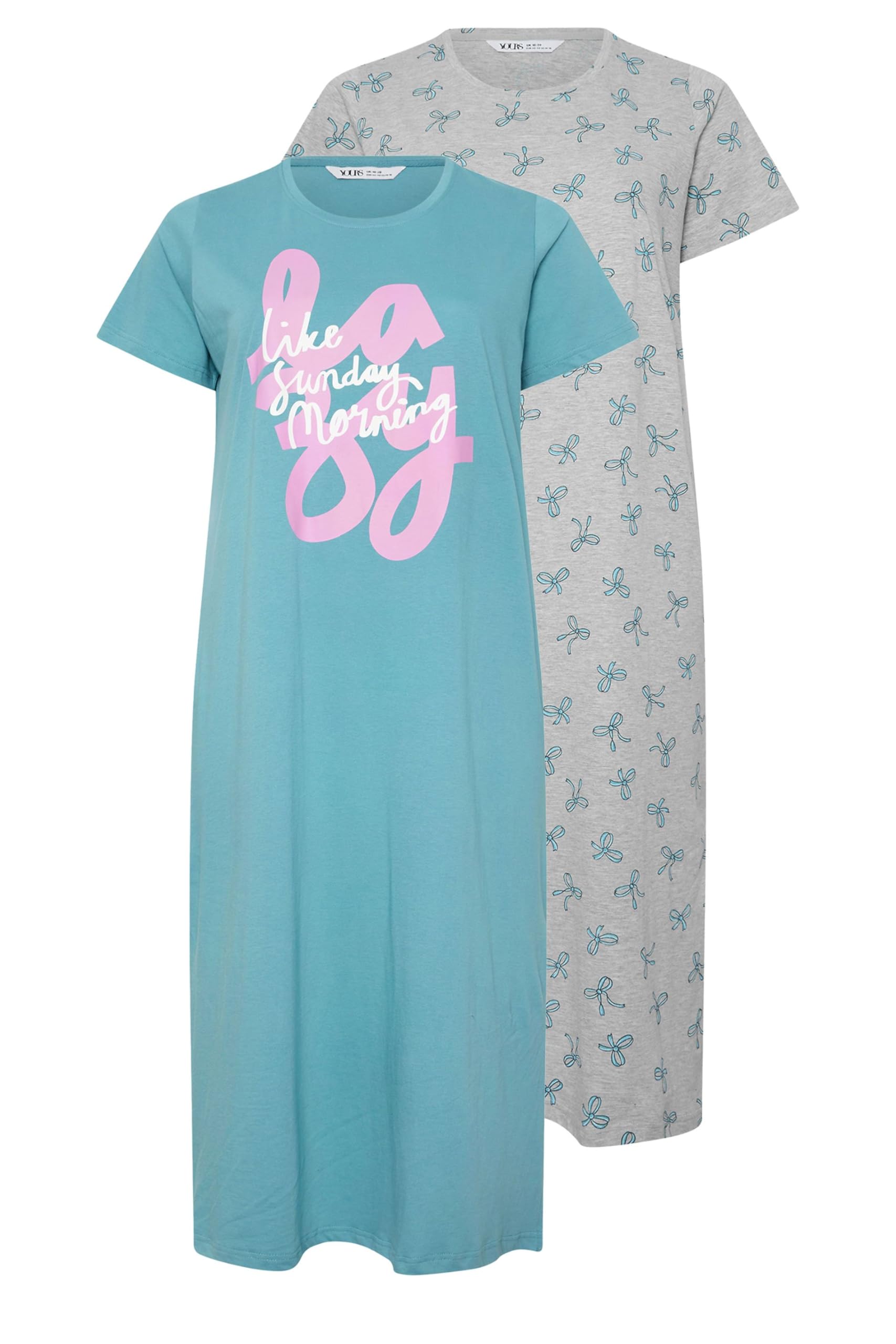 Yours Women's 2 Pack Printed Night | Size: 22-24