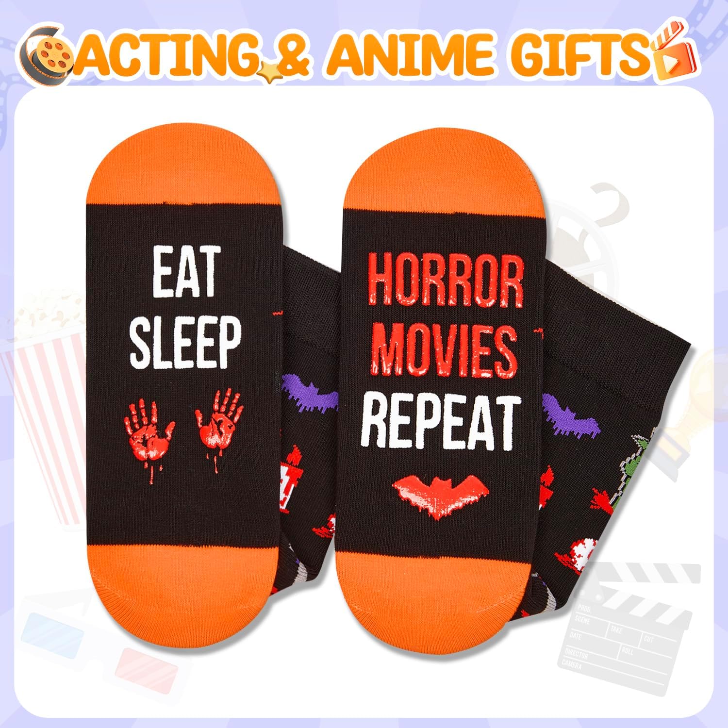 Zmart Gifts for Kpop Lovers - Anime Broadway Musical Theater Horror Movie Game Socks - Image 4