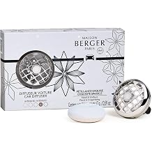 MAISON BERGER Car Diffuser Set, Rosalie Exquisite Sparkle | Sparkling Grapefruit Rose Notes, Refillable Vent Clip with Ceramic Refill, Passive 4-Week Diffusion, Made in France