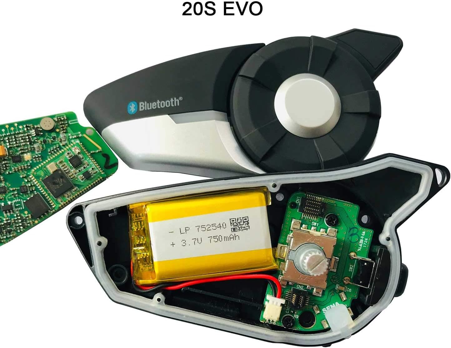 Amazon | 750mAh 交換用バッテリー 10S 20S EVO オートバイ Bluetooth