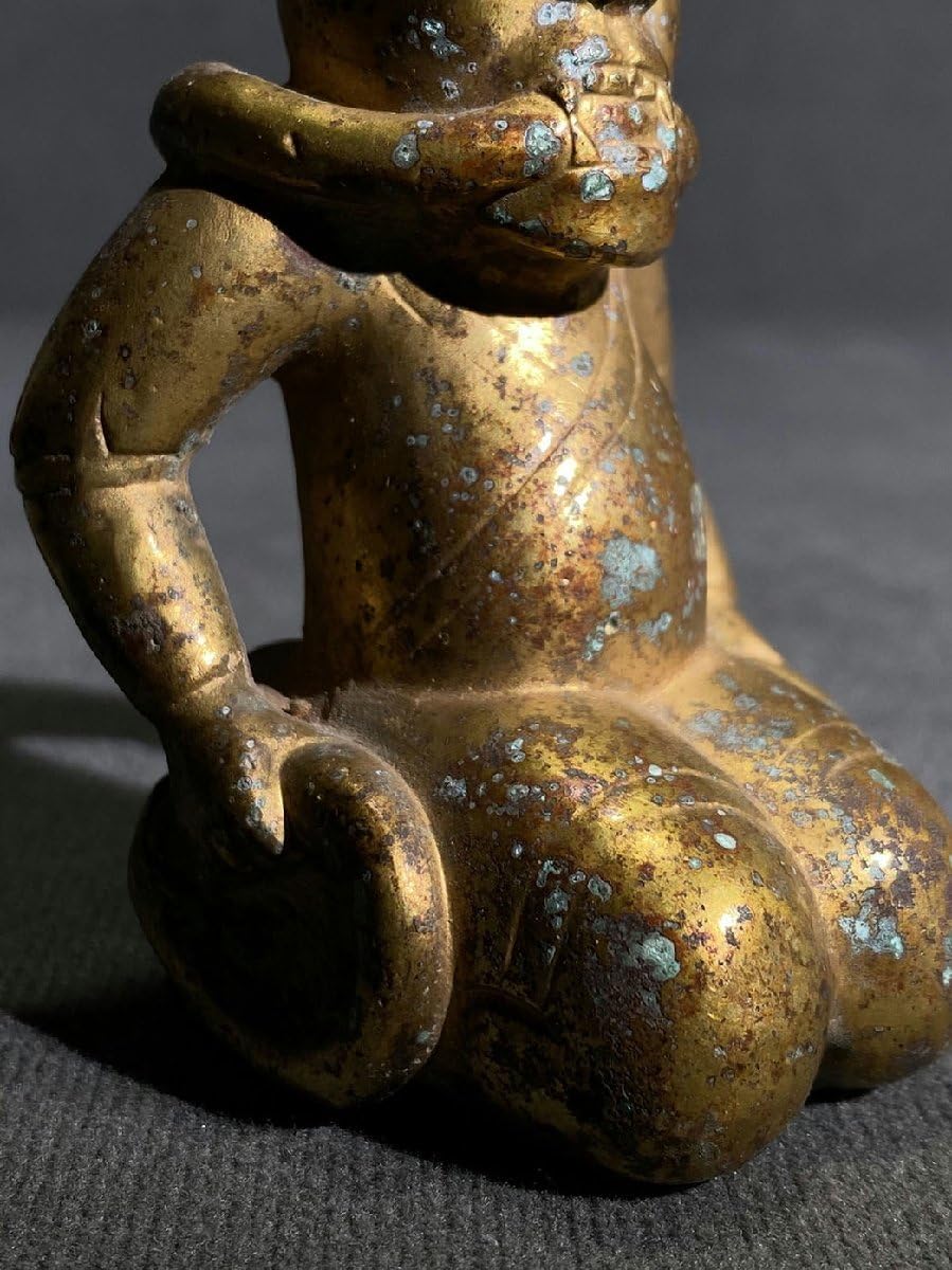 青銅製 人物面 発掘品 時代唐物 青銅製 人物面 発掘品 時代唐物