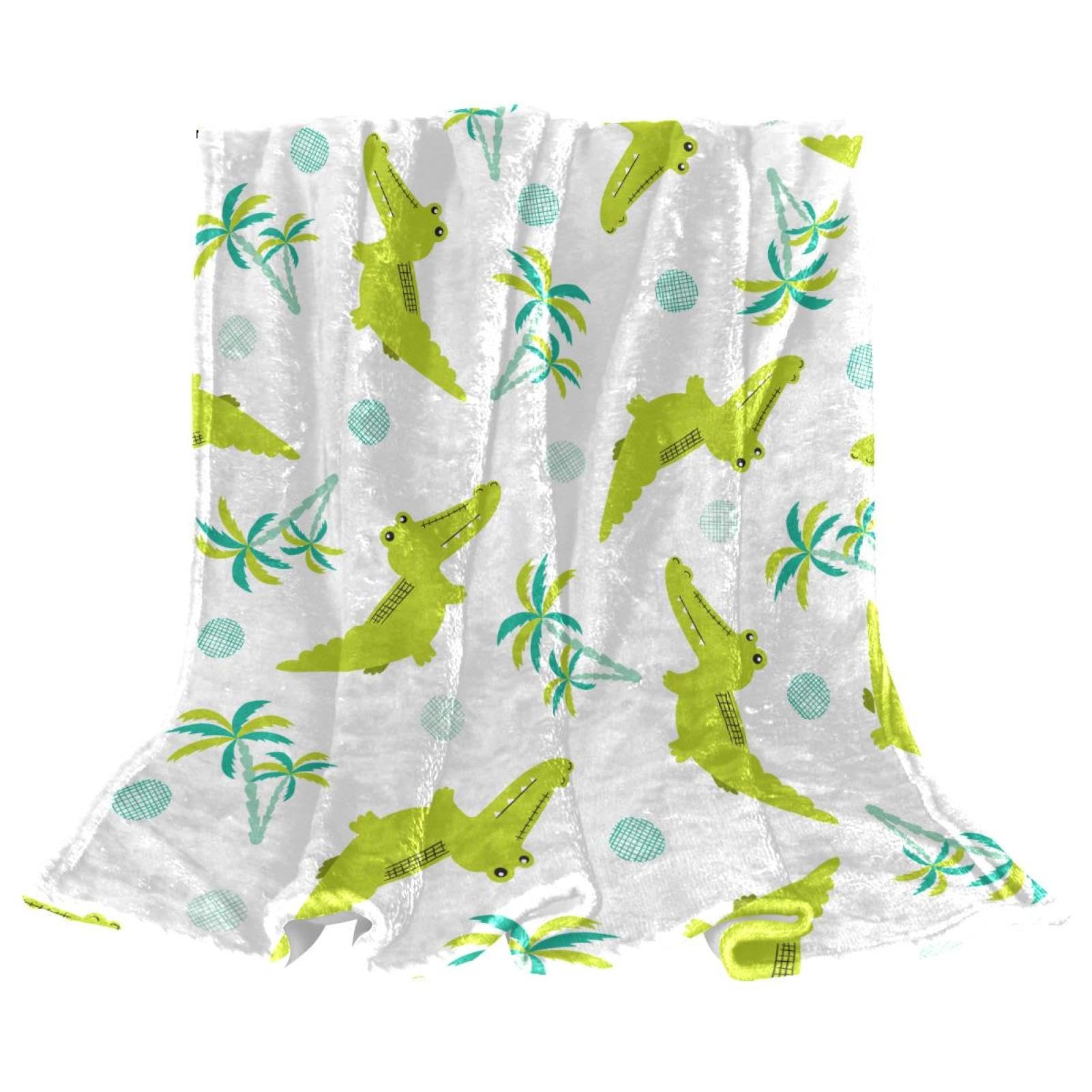 Couverture crocodile polaire douce pour des soirées cocooning sur le canapé 150x130cm