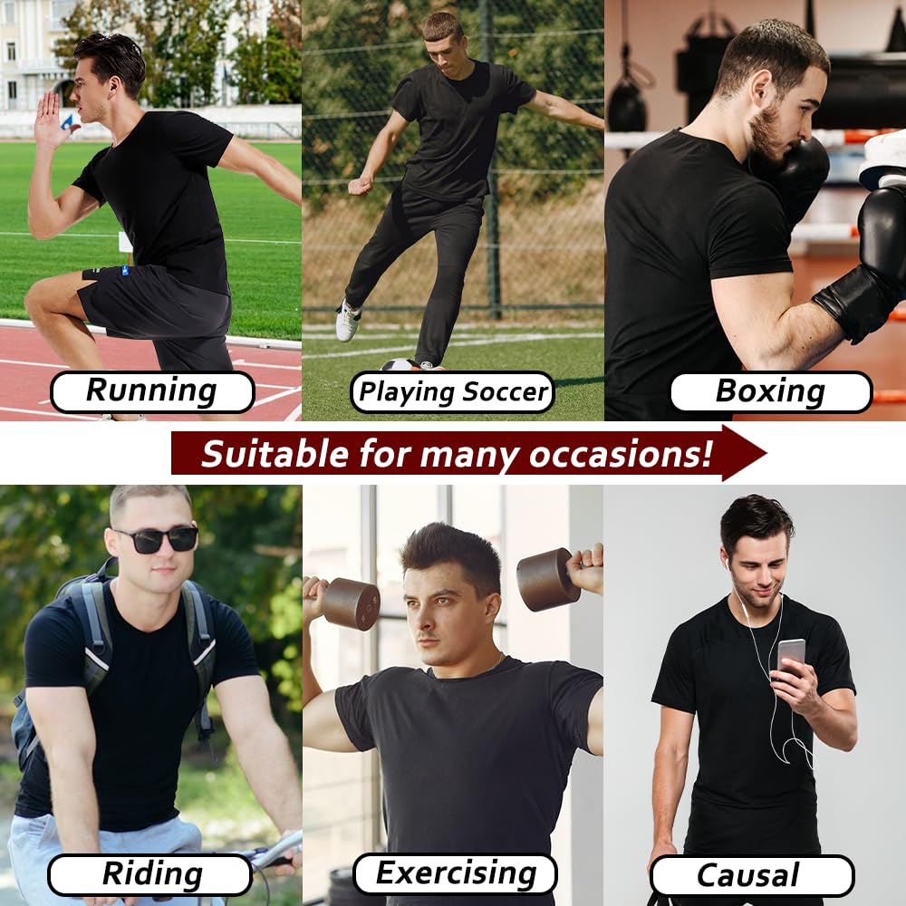 Sauna Shirt for Men,Short Sleeve Sweat Suit for Men,Mens Sweat Compression T-Shirt Top for Gym Exercise 4