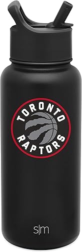 Miniatura 14 de Simple Modern Botella de agua con licencia oficial de la NBA con tapa con pajilla, termo de acero inoxidable con aislamiento para regalo, colección