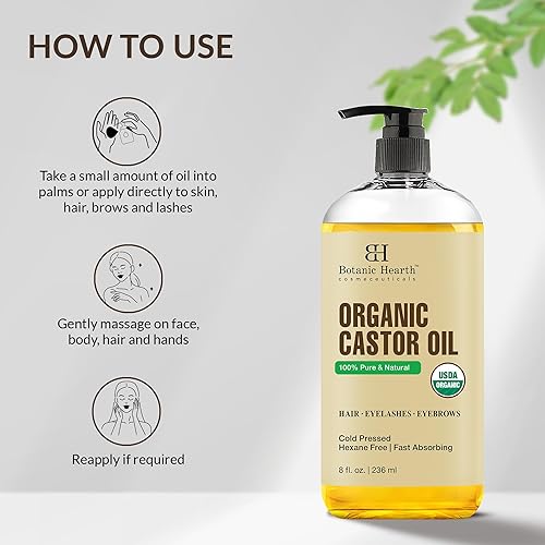 Miniatura 12 de Botanic Hearth Aceite de cafeína y batana para el crecimiento del cabello (6.7 onzas líquidas), tratamiento nutritivo y fortalecedor del cabello