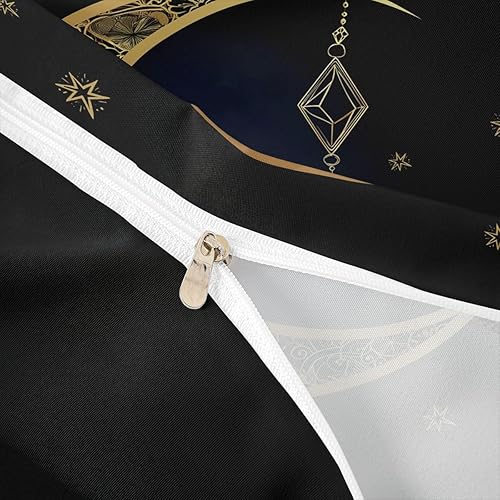 Miniatura 6 de feelyou - Juego de funda de edredón, diseño bohemio de mandala dorado tamaños Gemelo, Completo, Queen y King material de poliéster de microfibra