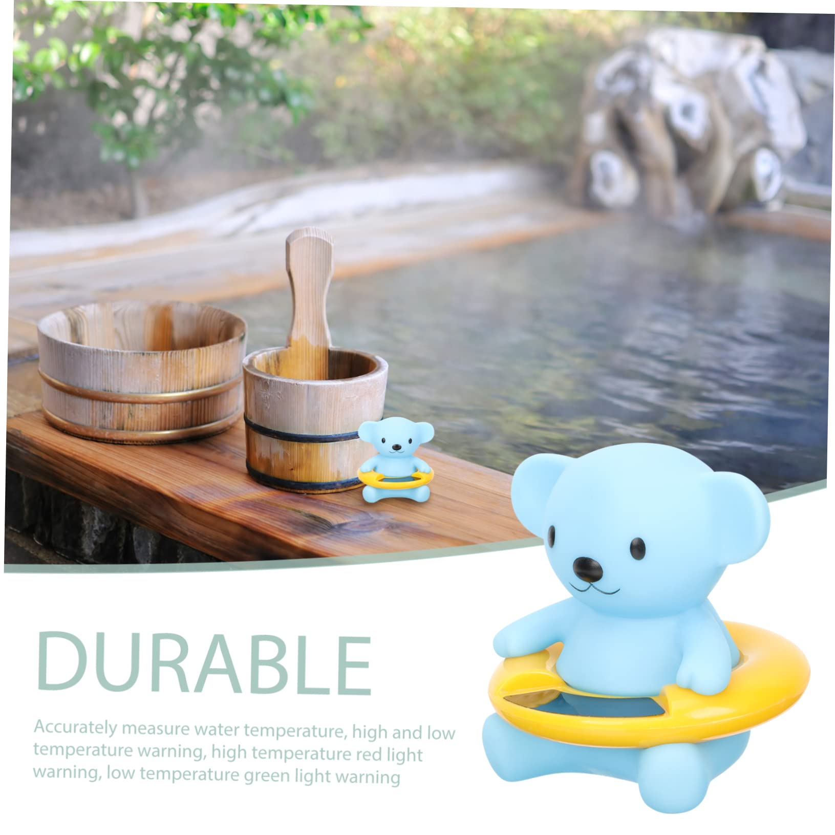 BESPORTBLE 2pezzi Termometro Da Bagno Elettronico Per Termometro Galleggiante Cartoon Per Misurare La Temperatura Piscina e Bagnetto Design Forma Di Orsetto Misurazione Precisa e Veloce Per