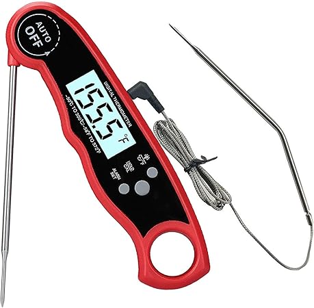 Review Meat Thermometer, Dual Probe Instant Read Food Meat Thermometers for Cooking Oven Safe Leave in Digital Meat Thermometer with Alarm Function and Backlight for BBQ Candy Smoker Grill(Red) Review Meat Thermometer, Dual Probe Instant Read Food Meat Thermometers for Cooking Oven Safe Leave in Digital Meat Thermometer with Alarm Function and Backlight for BBQ Candy Smoker Grill(Red)