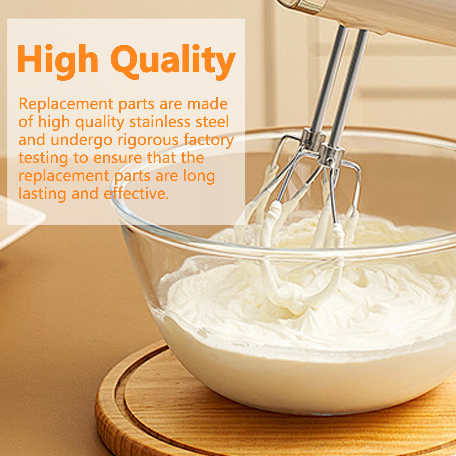 Rührbesen für Handmixer - 2 Stück Universelles Ersatz Schneebesen, Rechts Links Quirl Mixer für Kitch enAid W10490648