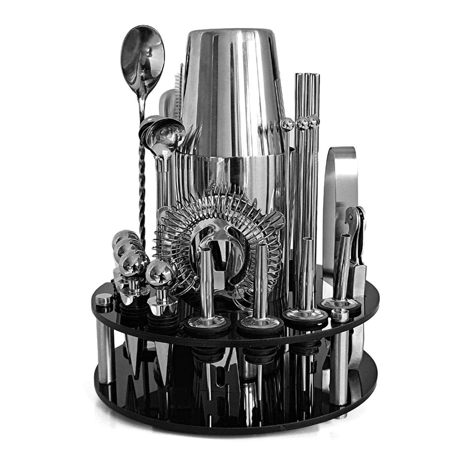 Coctelera 30Pcs Bar Cóctel Set Boston Shaker Kit para Hacer Bebidas Mezclador de Acero Inoxidable Hacer Regalo 750 600Ml Cóctel Coctelera Cuchara de cóctel