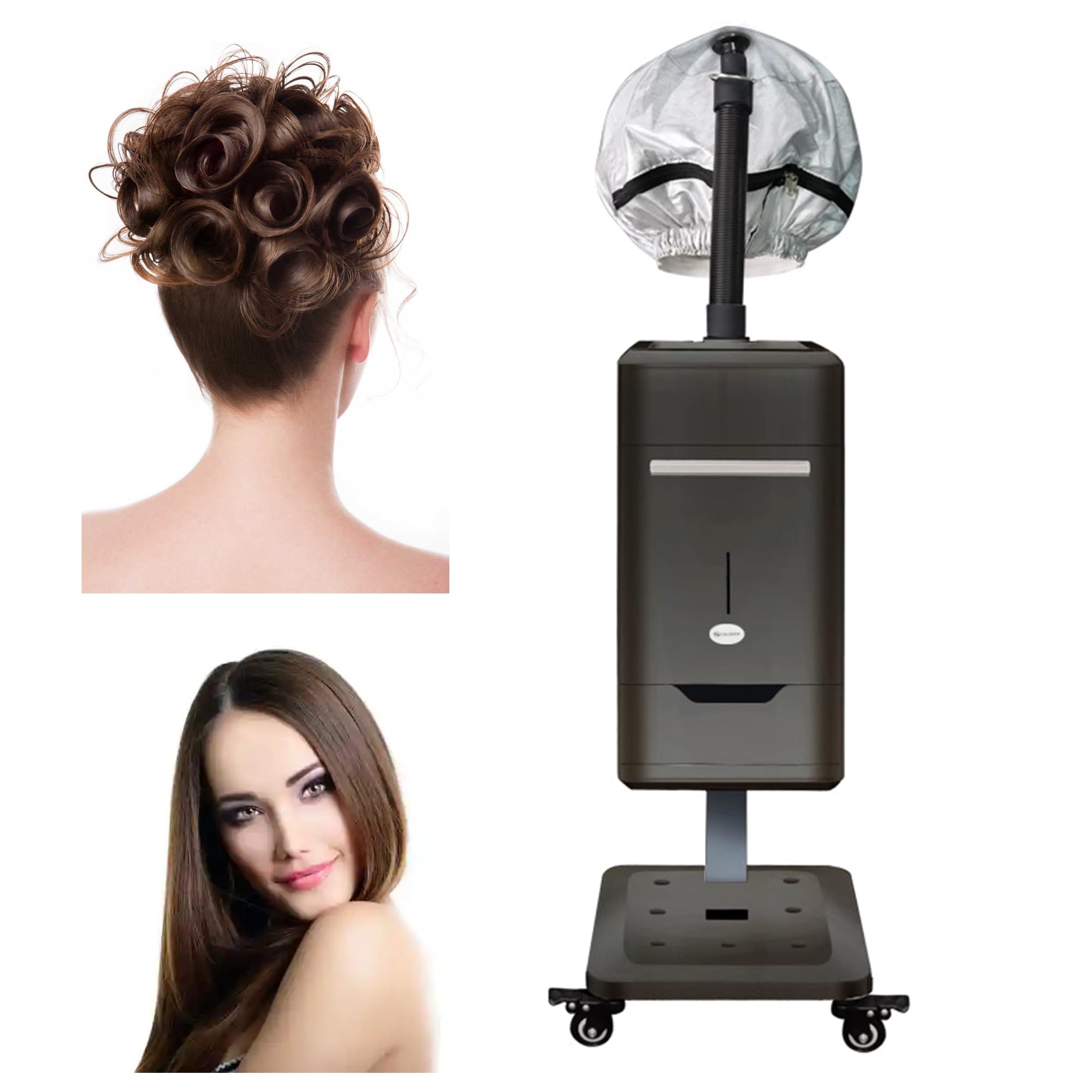 Vaporeur de cheveux micro brume cuir chevelu noir pour chaise longue de lavage